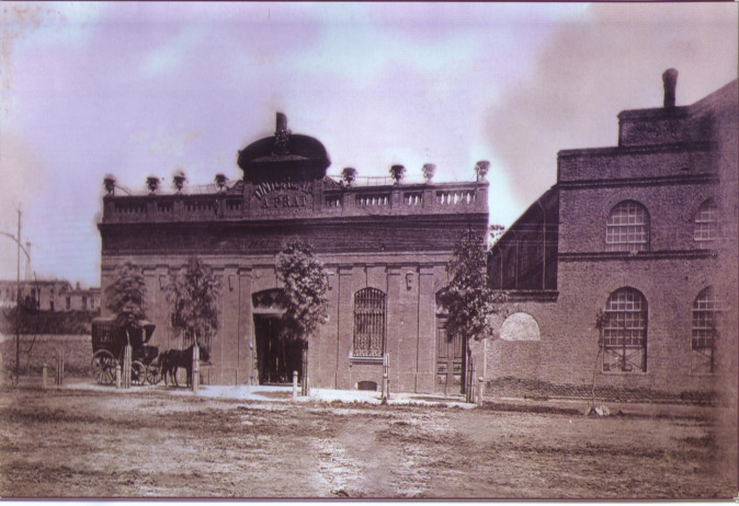 Tintoreria Pratt, lugar actual de la Escuela, a principio de siglo